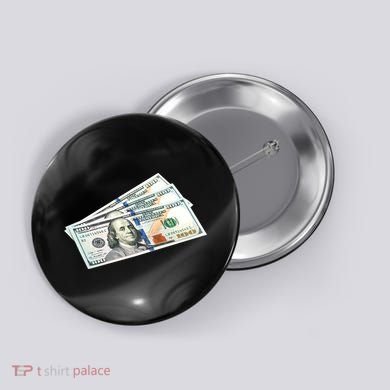 Money $100 Dollar Bills Bill Baller Big Ben Franklin Button