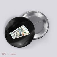 Money $100 Dollar Bills Bill Baller Big Ben Franklin Button thumb 0