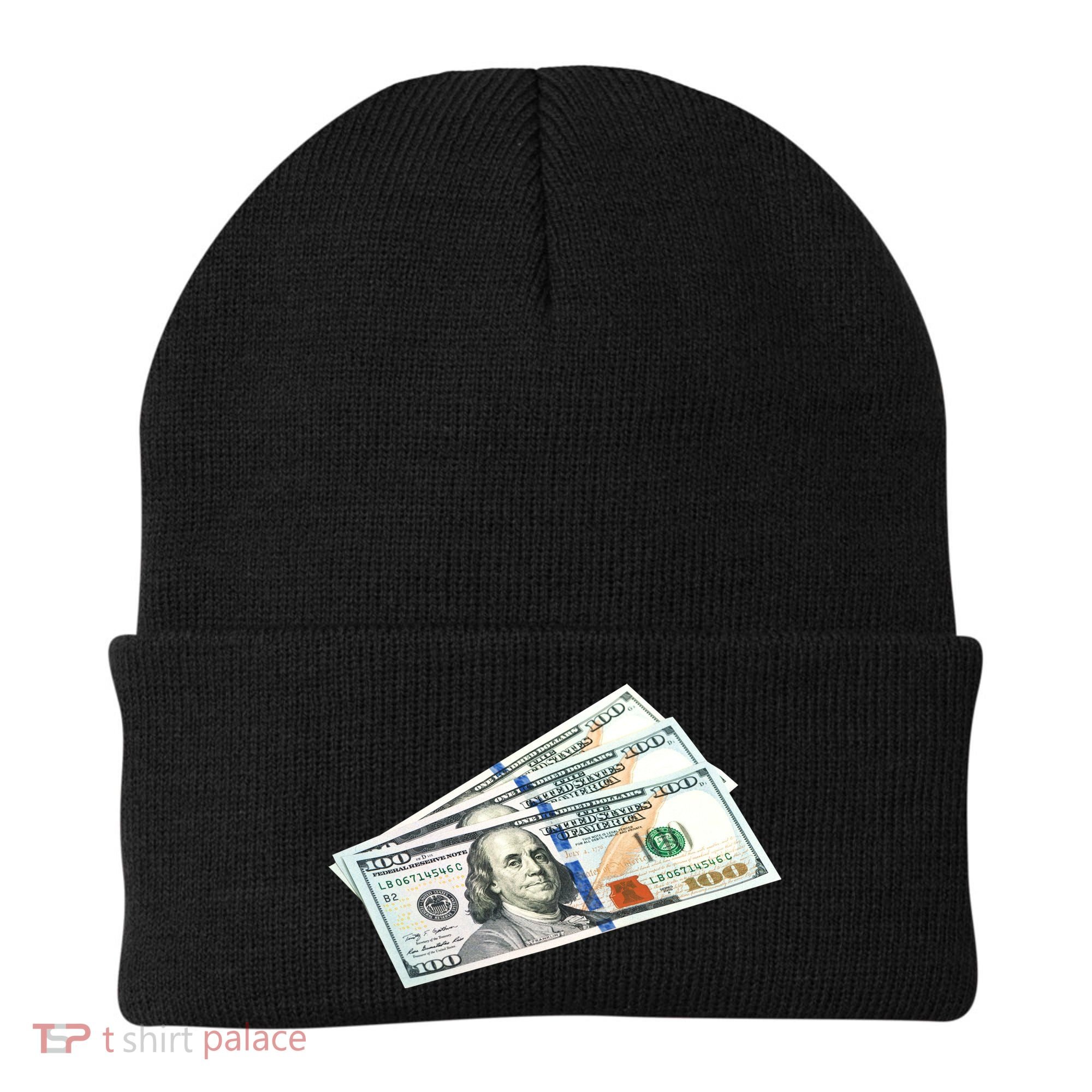 Money $100 Dollar Bills Bill Baller Big Ben Franklin Beanie