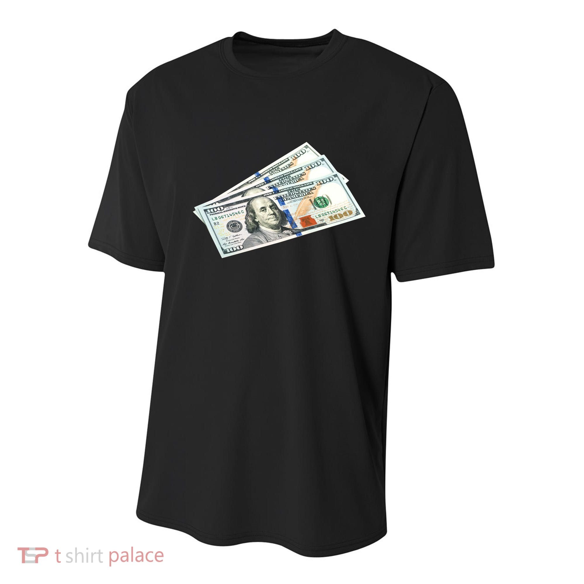 Money $100 Dollar Bills Bill Baller Big Ben Franklin Youth Performance Sprint T-Shirt