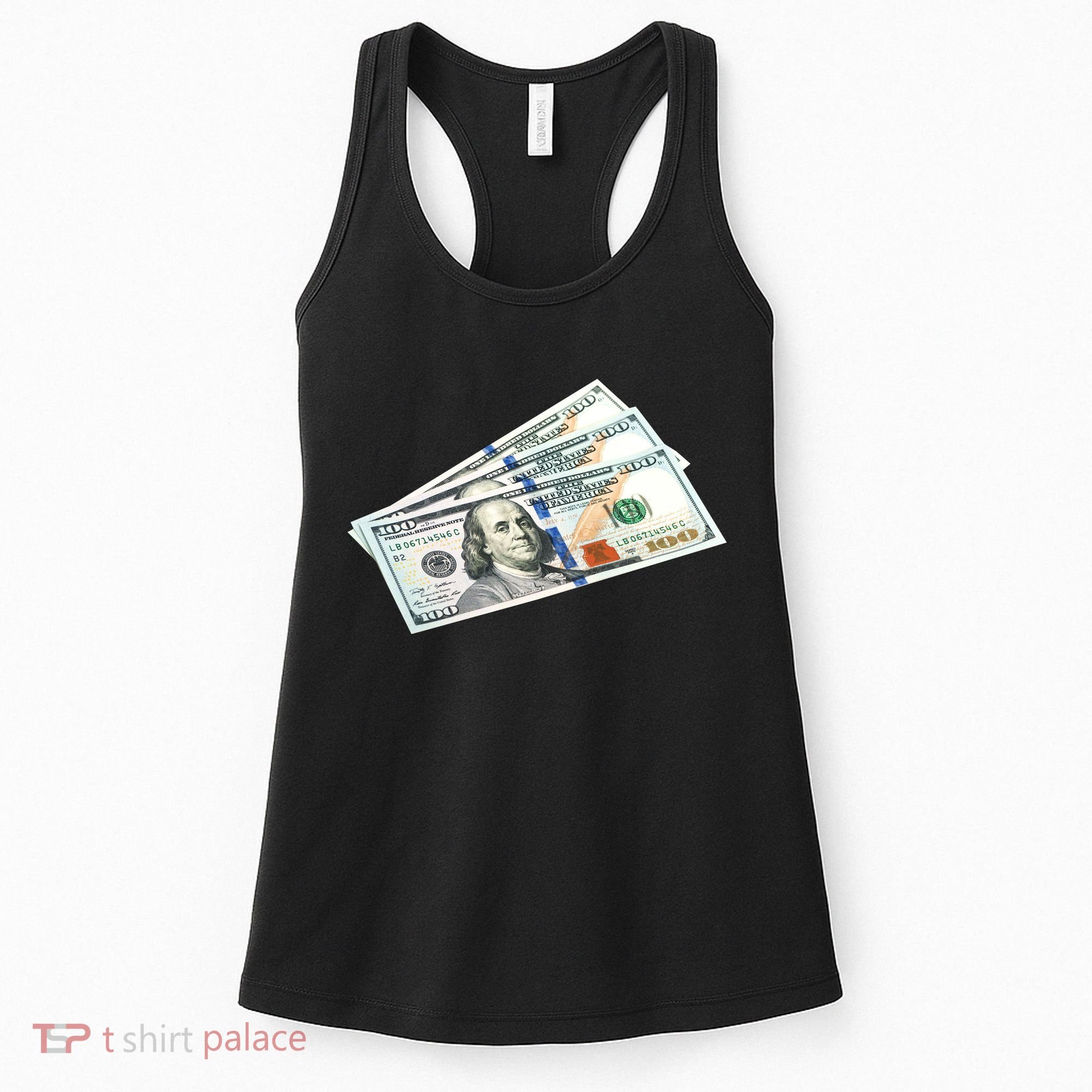 Money $100 Dollar Bills Bill Baller Big Ben Franklin Women's Tank Top