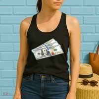 Money $100 Dollar Bills Bill Baller Big Ben Franklin Women's Tank Top thumb 2