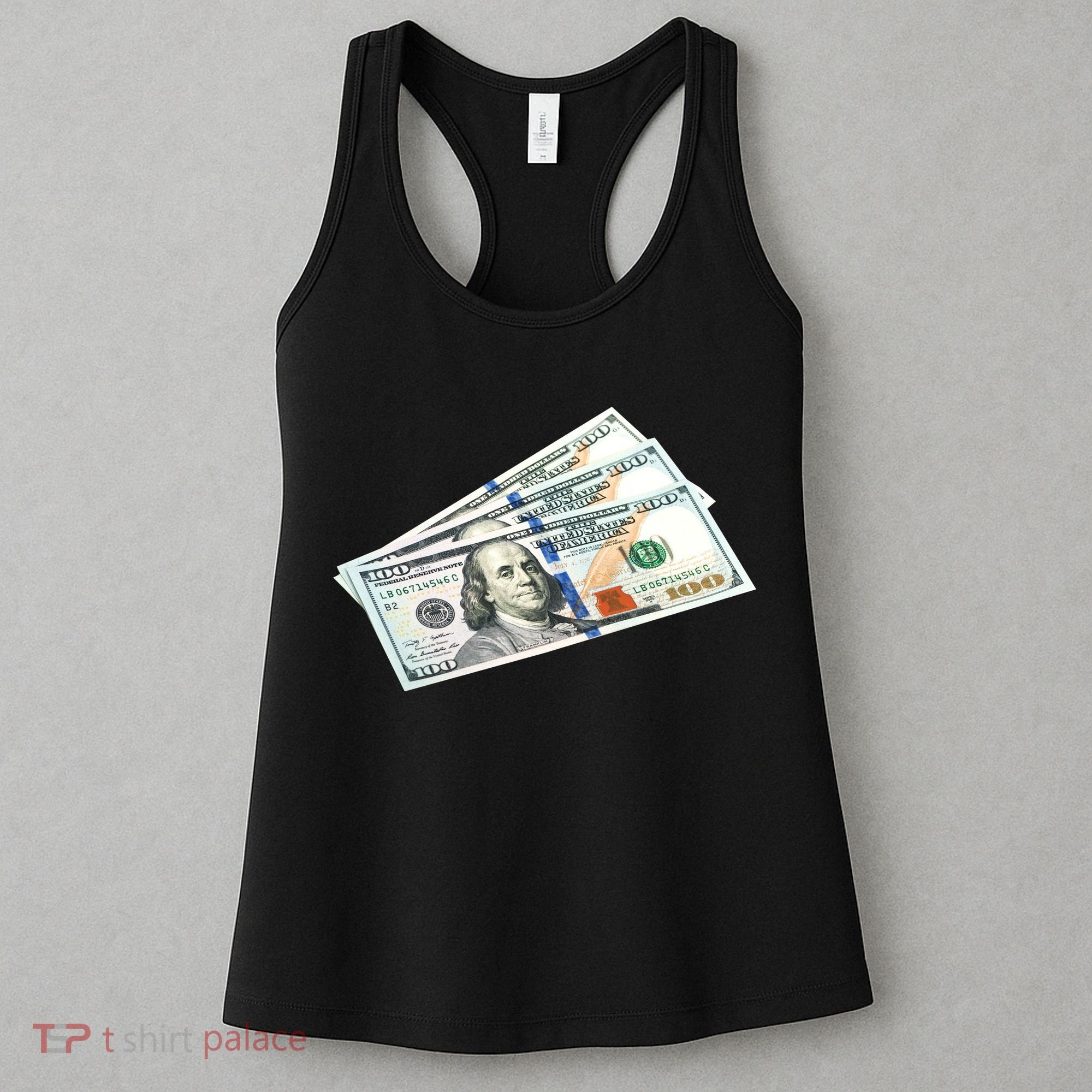Money $100 Dollar Bills Bill Baller Big Ben Franklin Women's Tank Top