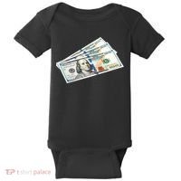 Money $100 Dollar Bills Bill Baller Big Ben Franklin Baby Bodysuit thumb 0