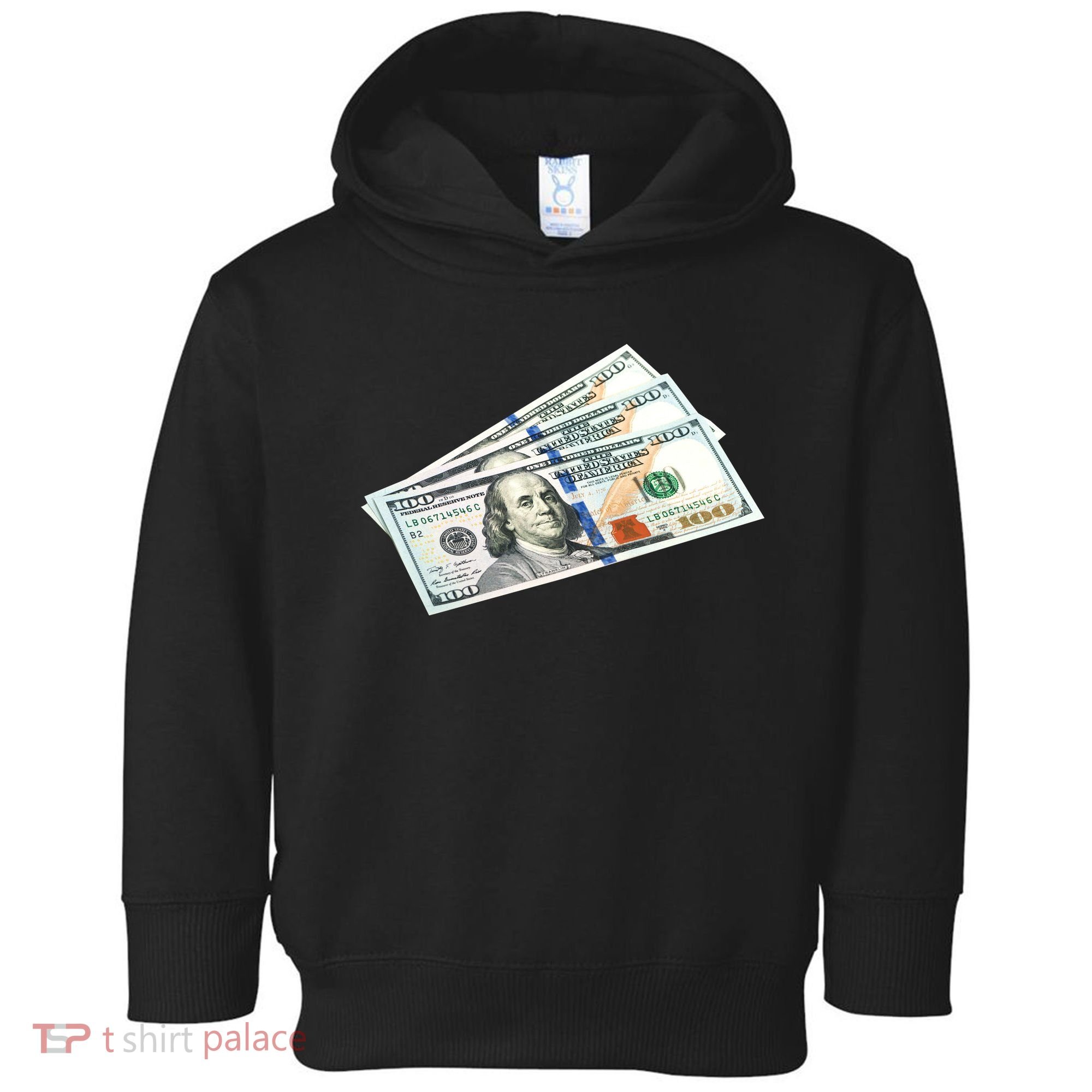 Money $100 Dollar Bills Bill Baller Big Ben Franklin Toddler Hoodie