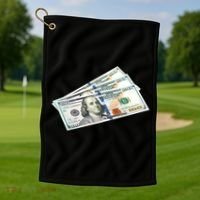 Money $100 Dollar Bills Bill Baller Big Ben Franklin Golf Towel thumb 1