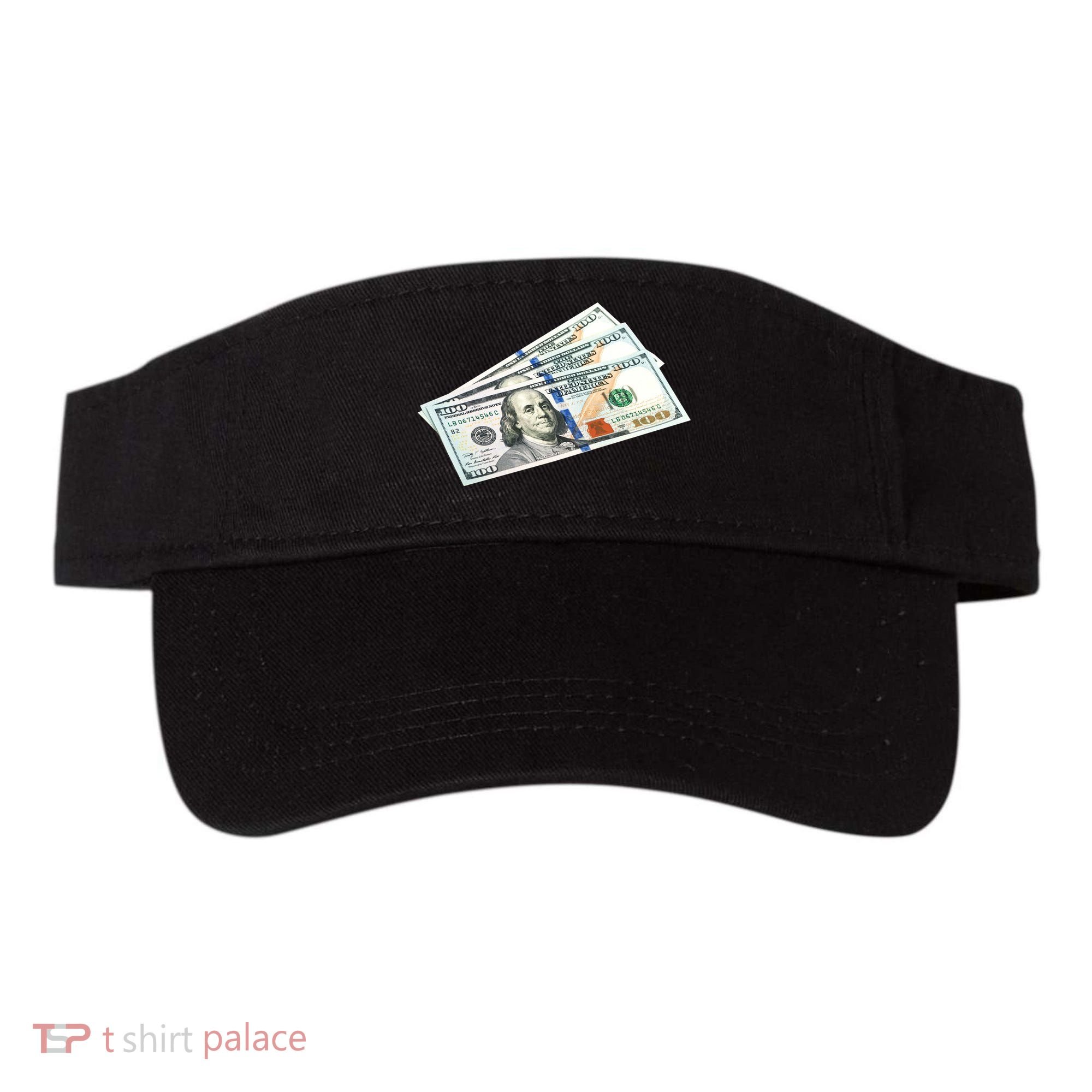 Money $100 Dollar Bills Bill Baller Big Ben Franklin Visor