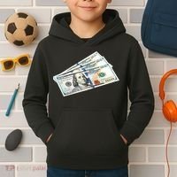 Money $100 Dollar Bills Bill Baller Big Ben Franklin Kids Hoodie thumb 2