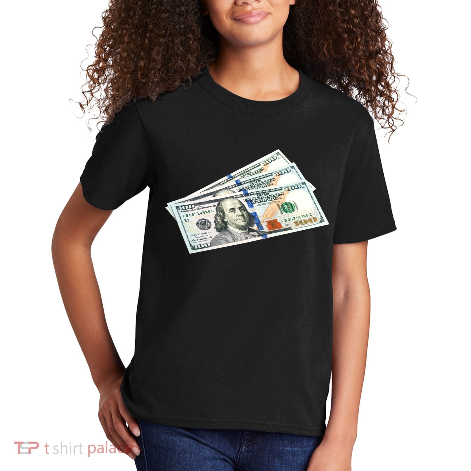 Money $100 Dollar Bills Bill Baller Big Ben Franklin Kids T-Shirt
