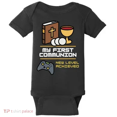 My 1st First Communion Controller Video Baby Bodysuit