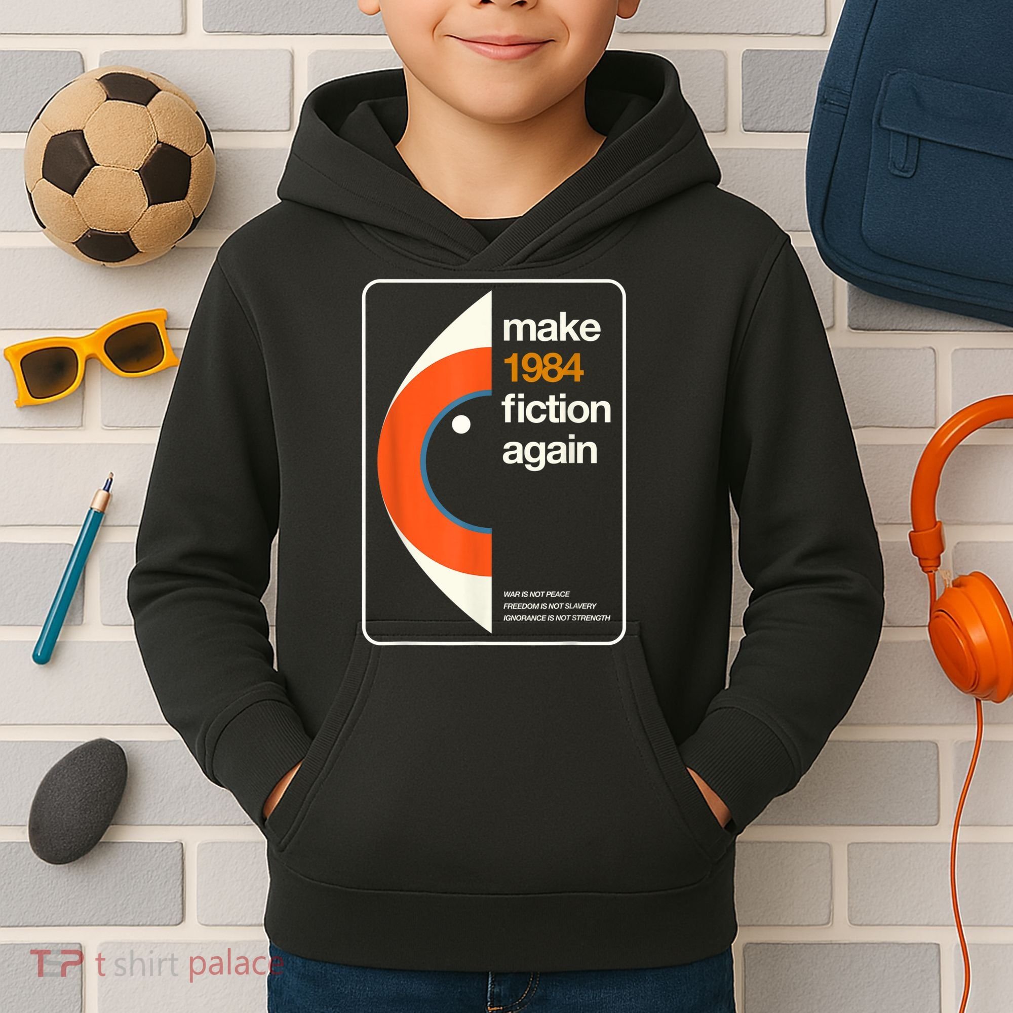 Make 1984 Fiction Again Freedom Kids Hoodie