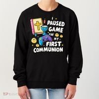 My 1st First Communion Video Game Controller Women's Sweatshirt thumb 0