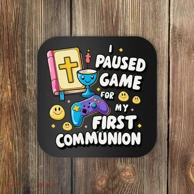 My 1st First Communion Video Game Controller Coaster