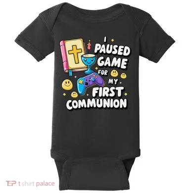My 1st First Communion Video Game Controller Baby Bodysuit