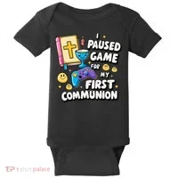 My 1st First Communion Video Game Controller Baby Bodysuit thumb 0