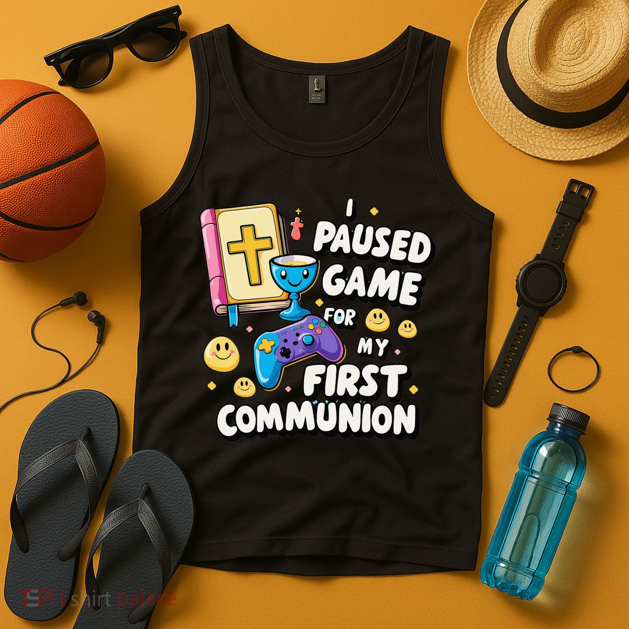 My 1st First Communion Video Game Controller Tank Top