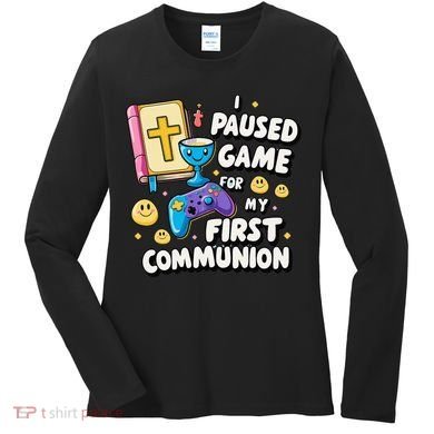 My 1st First Communion Video Game Controller Women's Long Sleeve Shirt