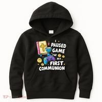 My 1st First Communion Video Game Controller Kids Hoodie thumb 0