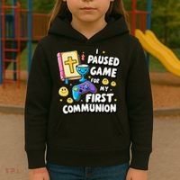 My 1st First Communion Video Game Controller Kids Hoodie thumb 3