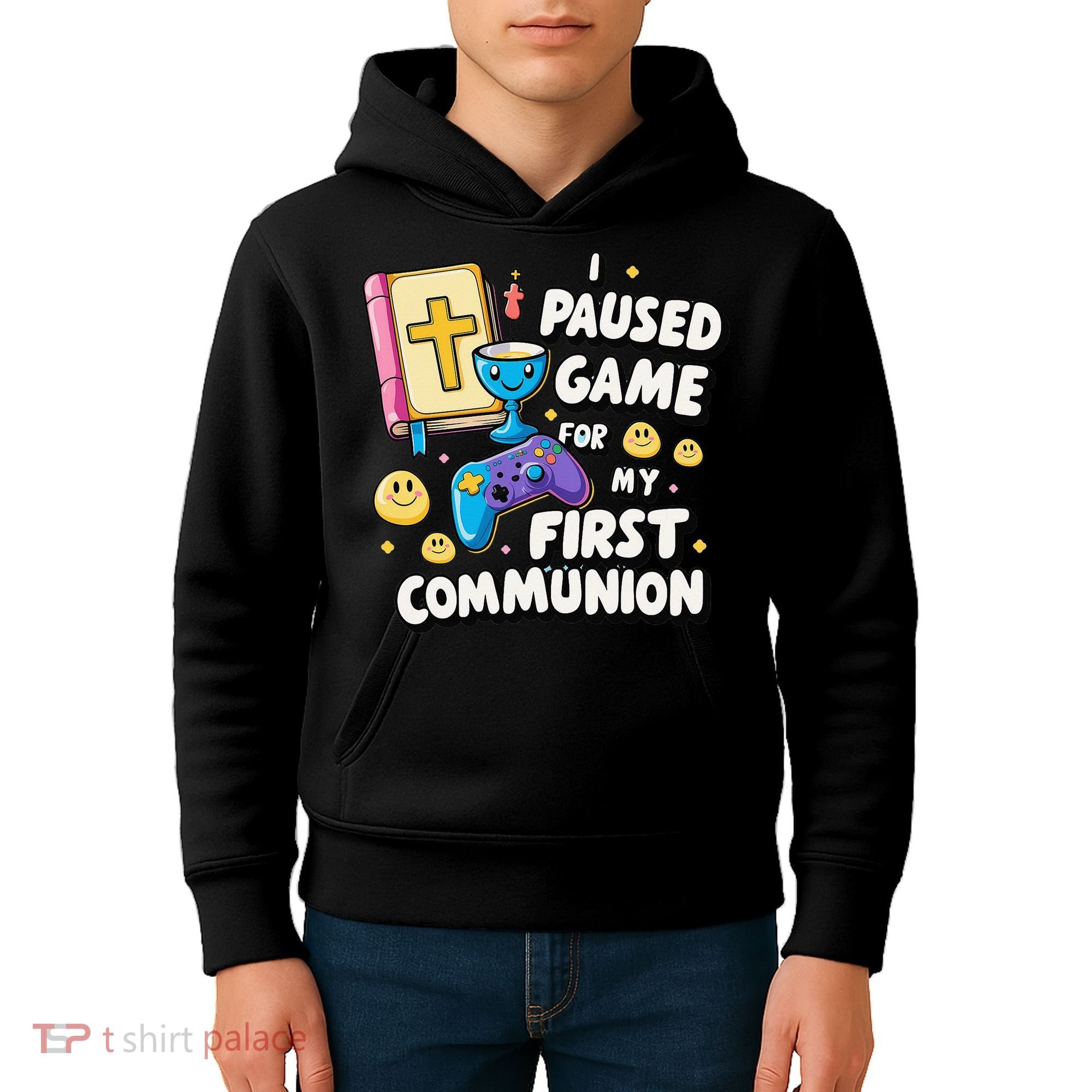 My 1st First Communion Video Game Controller Kids Hoodie