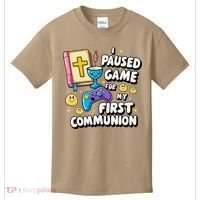 My 1st First Communion Video Game Controller Kids T-Shirt thumb 0