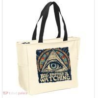 Make 1984 Fiction Again Big Brother Is Watching You Tote Bag thumb 2