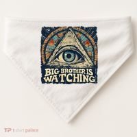 Make 1984 Fiction Again Big Brother Is Watching You USA-Made Doggie Bandana thumb 0
