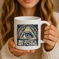 Make 1984 Fiction Again Big Brother Is Watching You Coffee Mug thumb 3