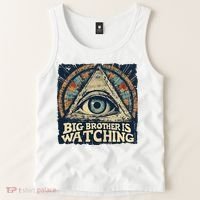 Make 1984 Fiction Again Big Brother Is Watching You Tank Top thumb 2