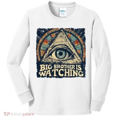 Make 1984 Fiction Again Big Brother Is Watching You Kids Long Sleeve Shirt
