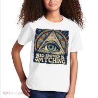 Make 1984 Fiction Again Big Brother Is Watching You Kids T-Shirt thumb 2