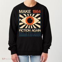 Make 1984 Fiction Again Dystopian Women's Sweatshirt thumb 0