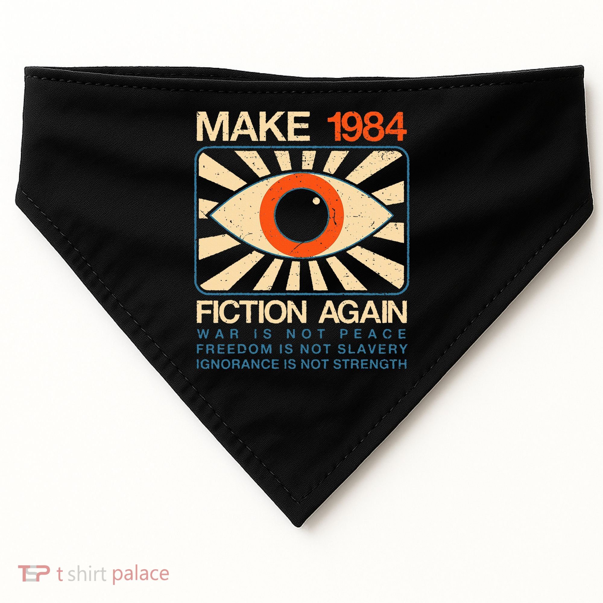 Make 1984 Fiction Again Dystopian USA-Made Doggie Bandana