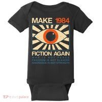 Make 1984 Fiction Again Dystopian Baby Bodysuit thumb 0