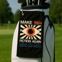Make 1984 Fiction Again Dystopian Golf Towel thumb 2