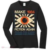 Make 1984 Fiction Again Dystopian Women's Long Sleeve Shirt thumb 0