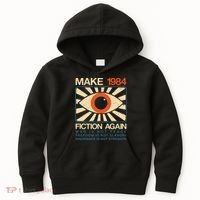 Make 1984 Fiction Again Dystopian Kids Hoodie thumb 0
