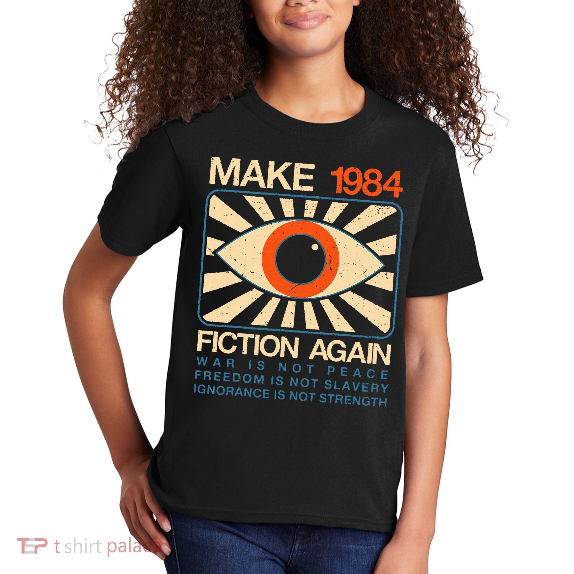 Make 1984 Fiction Again Dystopian Kids T-Shirt