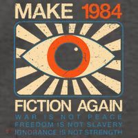 Make 1984 Fiction Again Dystopian Vector Backpack thumb 2
