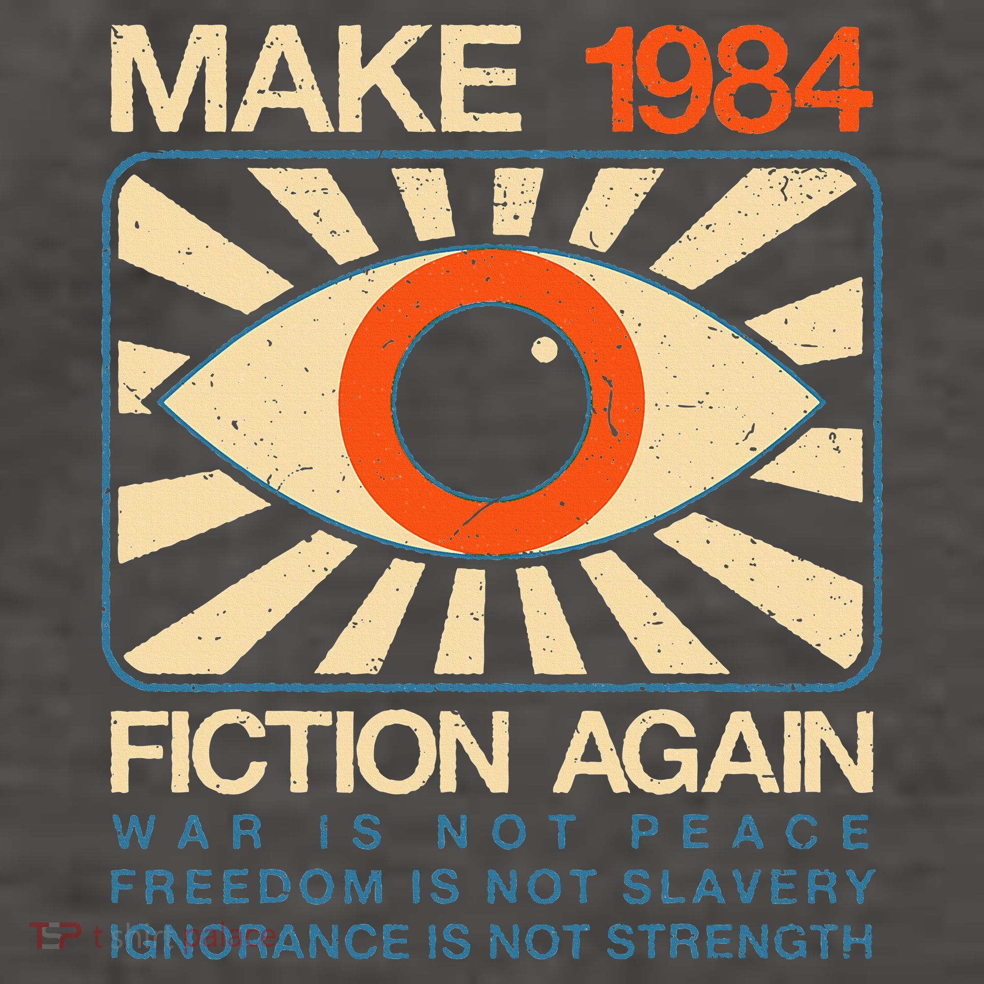 Make 1984 Fiction Again Dystopian Vector Backpack