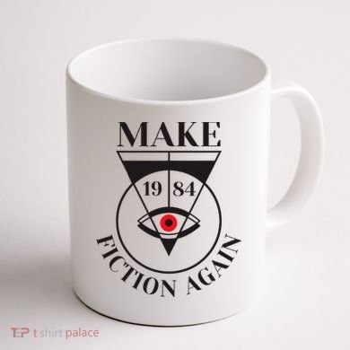 Make 1984 Fiction Again Anti Communism Freedom Coffee Mug back