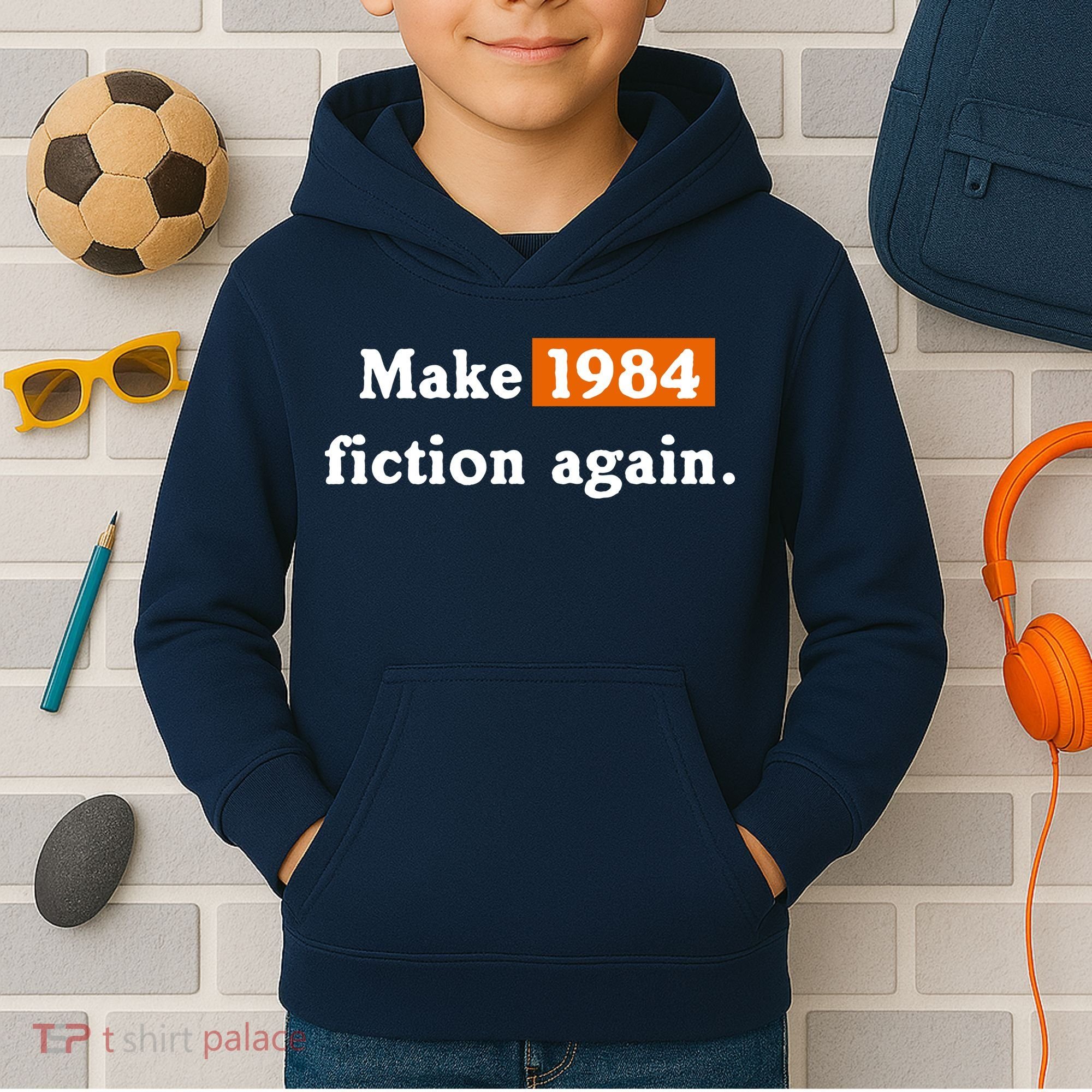Make 1984 Fiction Again Kids Hoodie