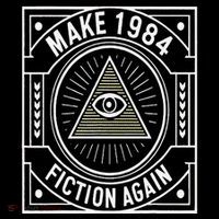 Make 1984 Fiction Again Allseeing Eye Dystopian Bucket Hat thumb 4