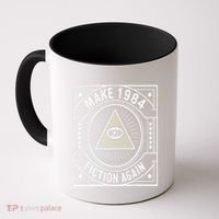 Make 1984 Fiction Again Allseeing Eye Dystopian Coffee Mug thumb 0