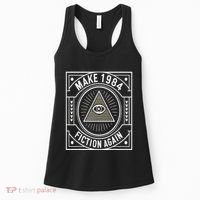 Make 1984 Fiction Again Allseeing Eye Dystopian Women's Tank Top thumb 0