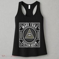 Make 1984 Fiction Again Allseeing Eye Dystopian Women's Tank Top thumb 3