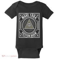 Make 1984 Fiction Again Allseeing Eye Dystopian Baby Bodysuit thumb 0