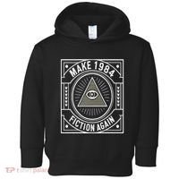 Make 1984 Fiction Again Allseeing Eye Dystopian Toddler Hoodie thumb 0