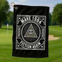 Make 1984 Fiction Again Allseeing Eye Dystopian Golf Towel thumb 1