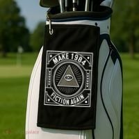 Make 1984 Fiction Again Allseeing Eye Dystopian Golf Towel thumb 2